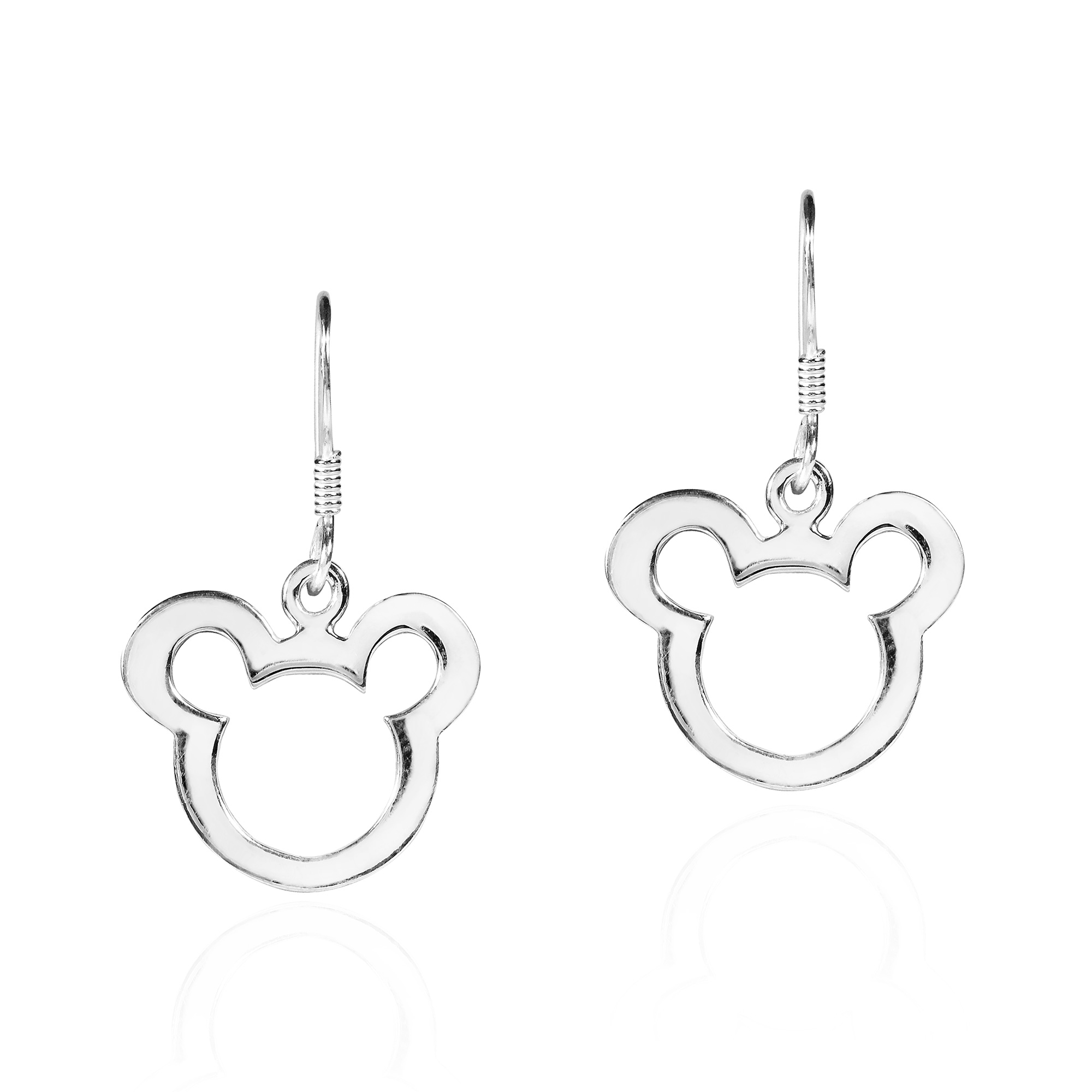 Cute Mickey Mouse Sketch 925 Silver Dangle Earrings Aeravida Cute Mickey Mouse Sketch Sterlng Silver Dangle Earrings Plain
