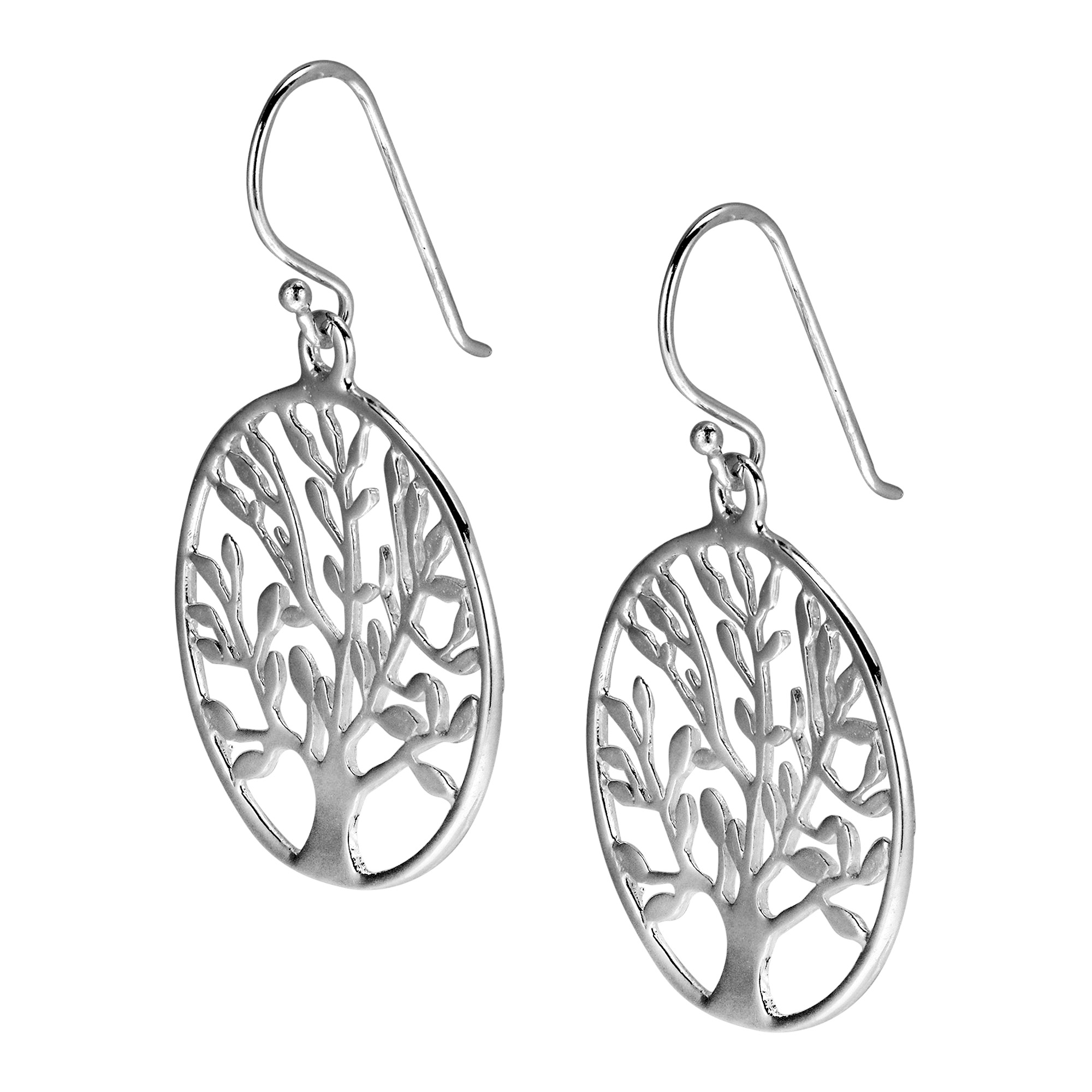 Flourishing Spring Tree Of Life Leaf 925 Silver Dangle Earrings Local Aeravida Katsaya Handcrafted This Fabulous Earring Set These Unique Earrings Features The Tree Of Life In Sterling Silver