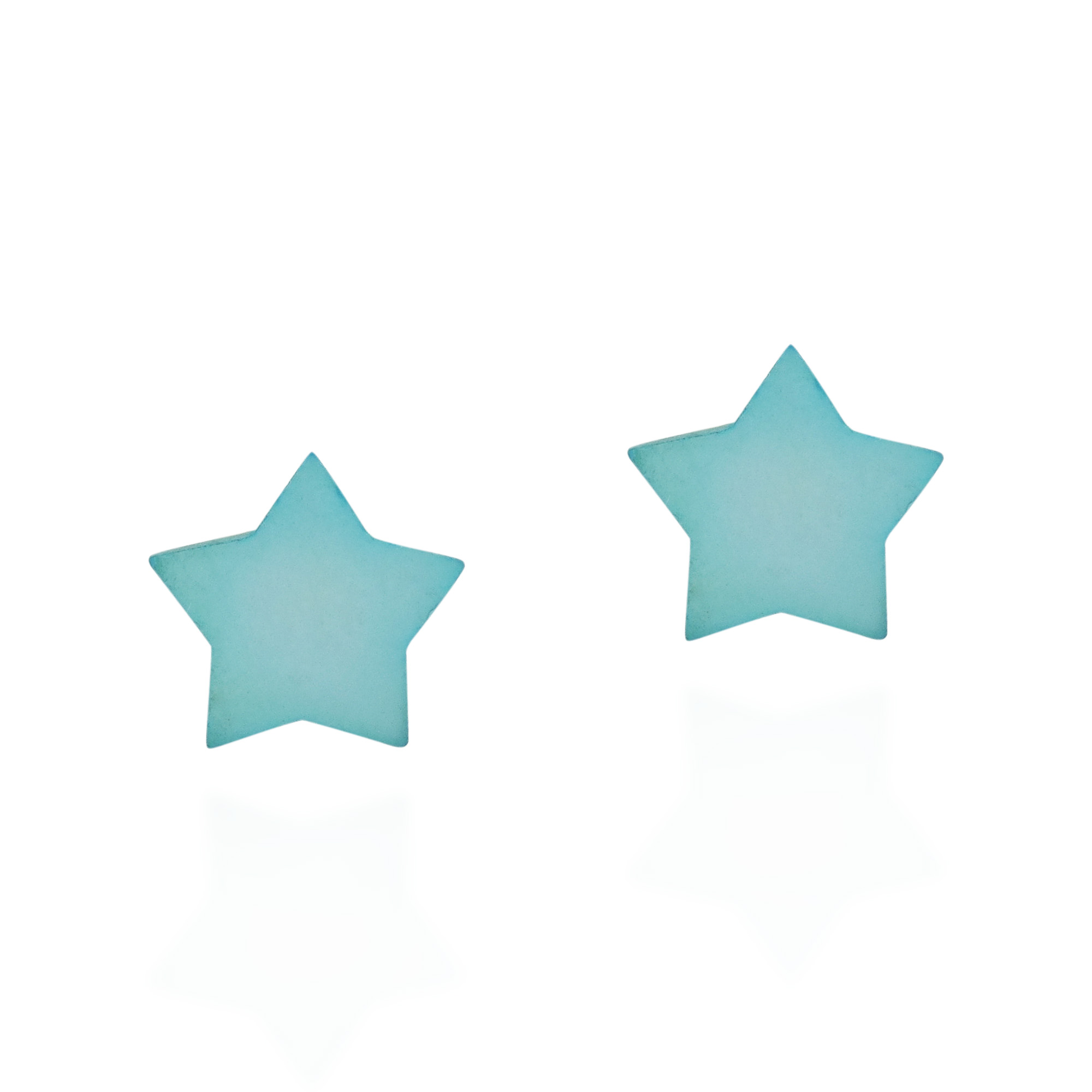 Pee Blue Star Natural S 925 Silver Stud Earrings Aeravida Pee Colored Star S 925 Silver Stud Earrings